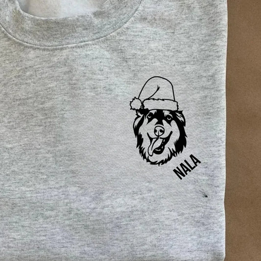 True-Threads - Personalisierter Hunde Weihnachten Hoodie mit Stickerei - Weihnachtsgeschenk für Hundebesitzer