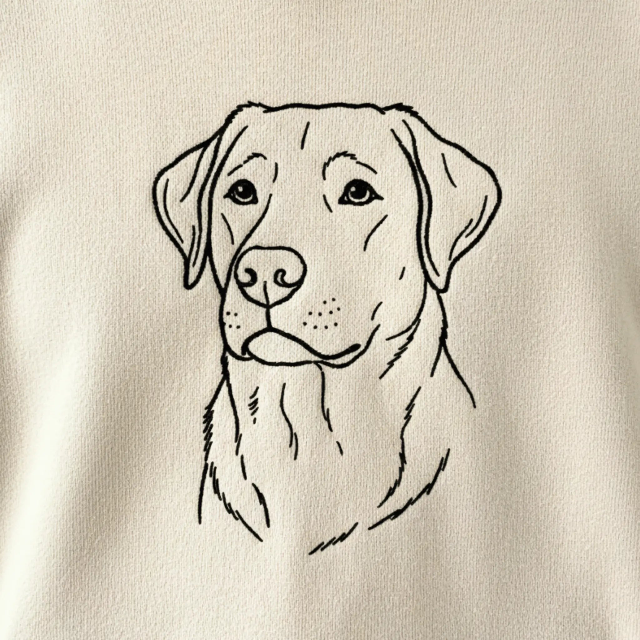  True-Threads - Personalisierter Hunde Hoodie mit Lineart Stickerei - Geschenk für Hundebesitzer 