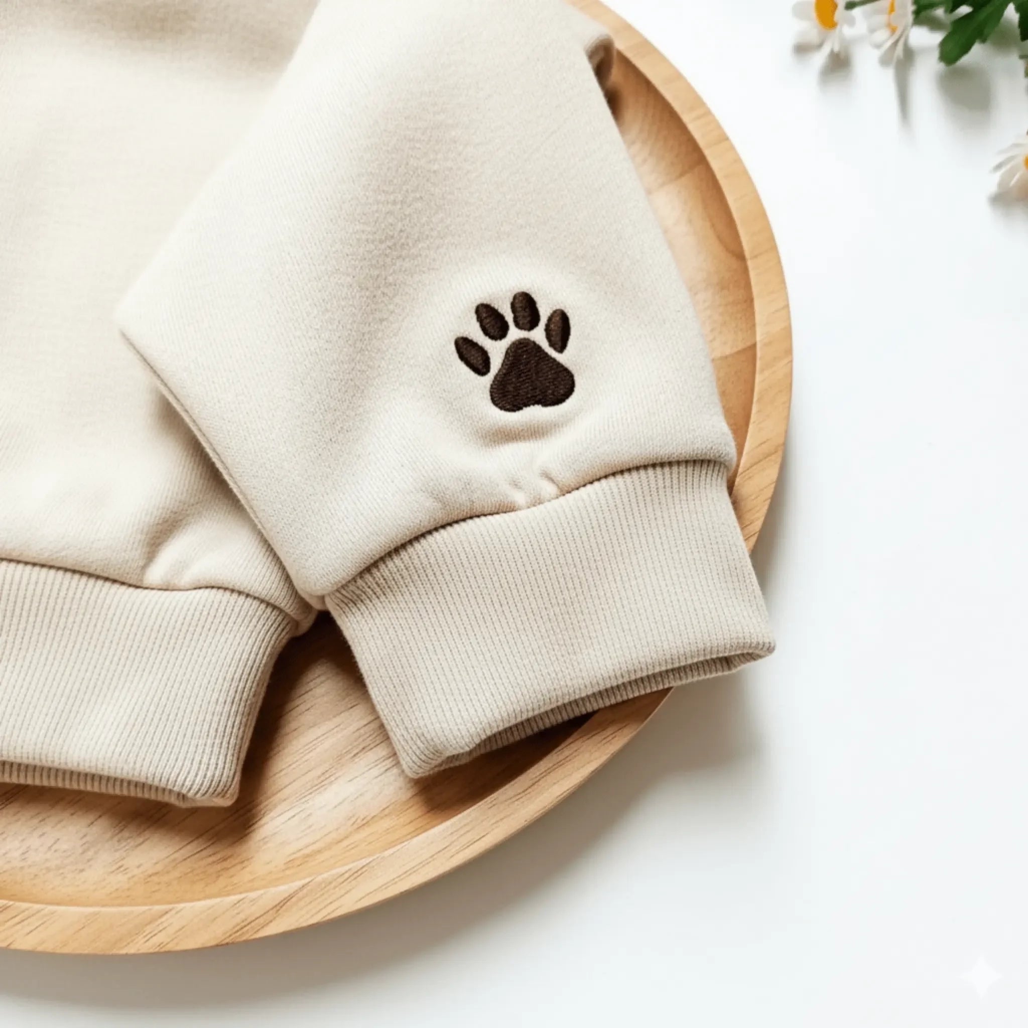  True-Threads - Personalisierter Hunde Hoodie mit Lineart Stickerei - Geschenk für Hundebesitzer 