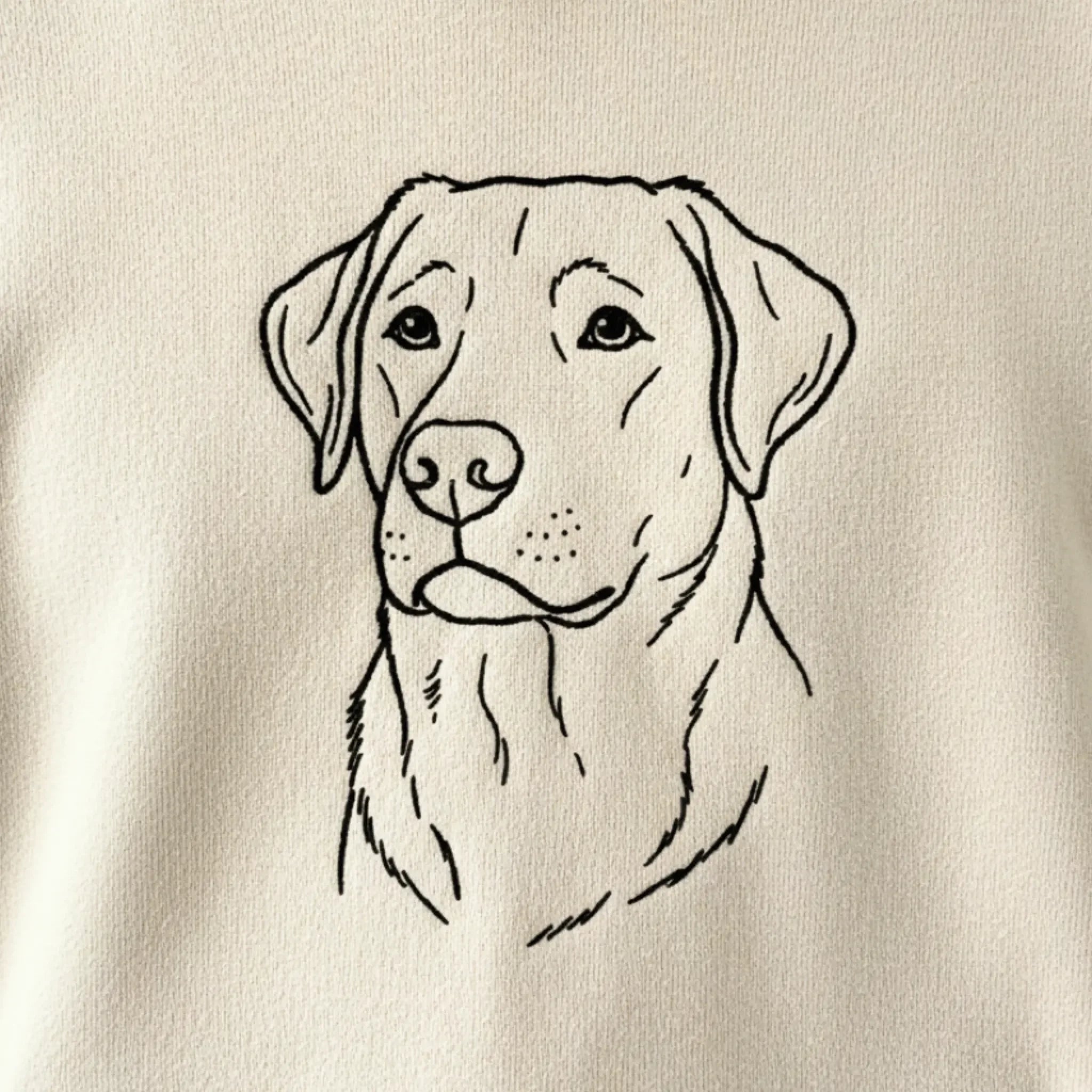  True-Threads - Personalisierter Hunde Hoodie mit Lineart Stickerei - Geschenk für Hundebesitzer 