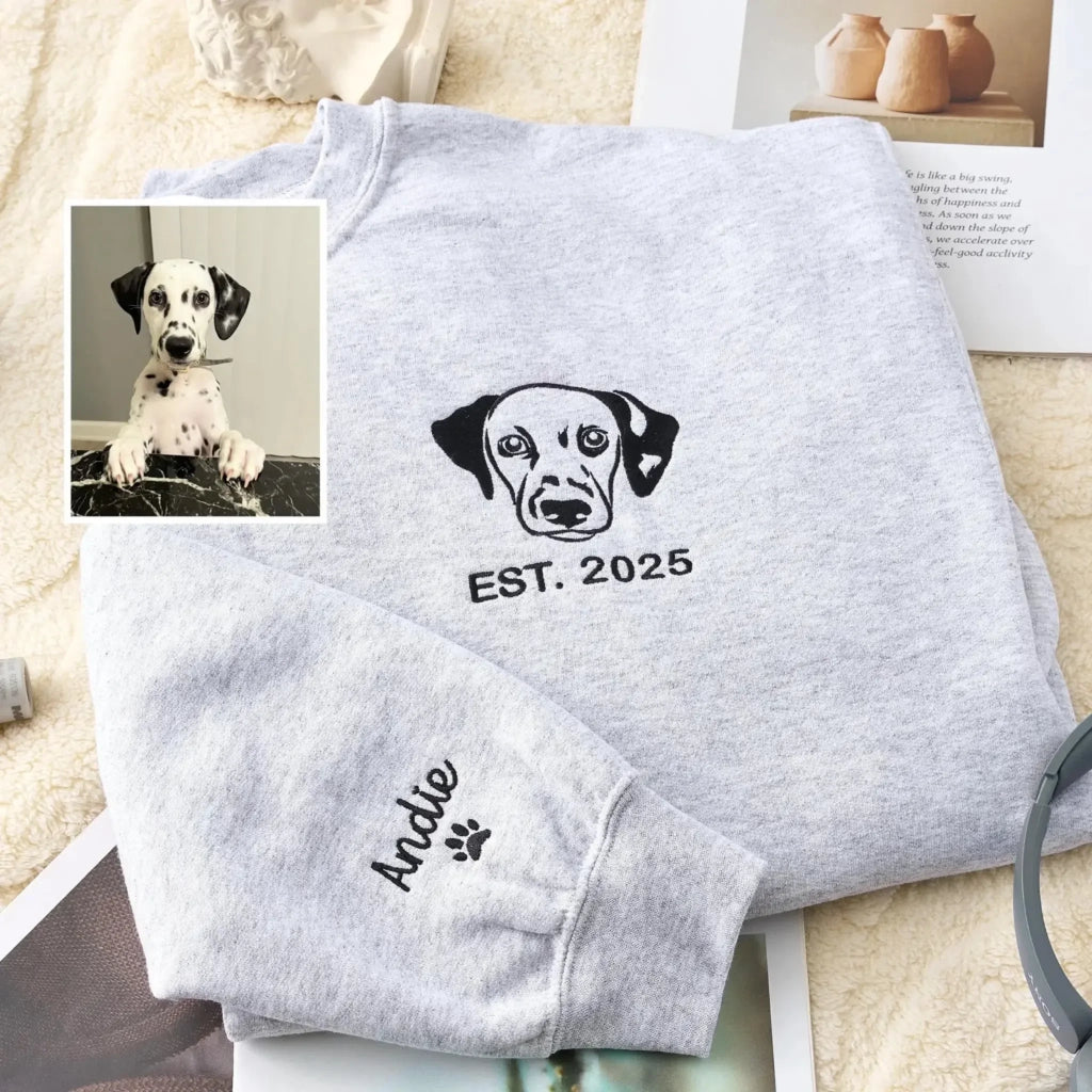  True-Threads - Personalisierter Hunde Hoodie mit Stickerei 