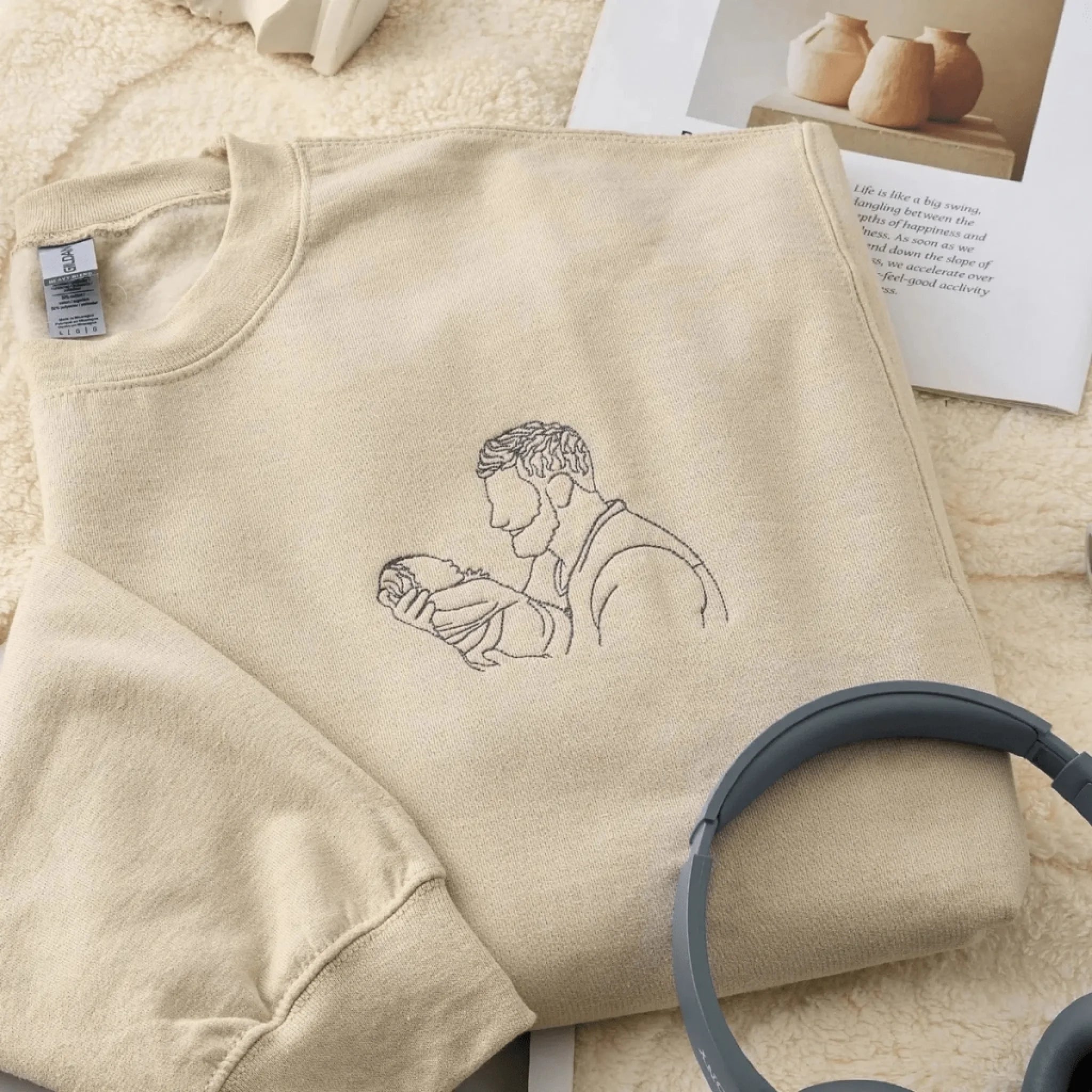  True-Threads - Personalisierter Pärchen Hoodie mit Stickerei - Geschenk für Jahrestag, Geburtstage 