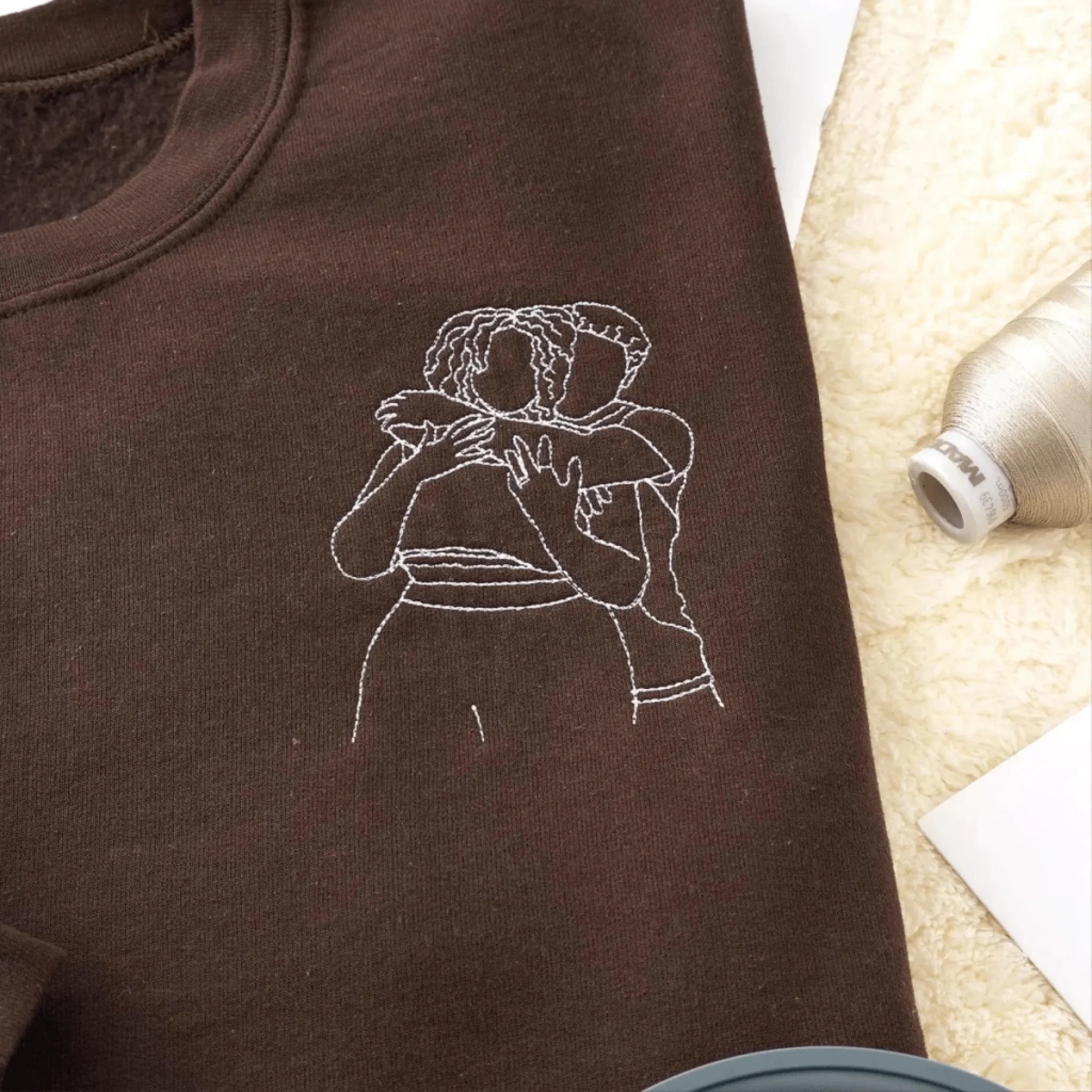  True-Threads - Personalisierter Pärchen Hoodie mit Stickerei - Geschenk für Jahrestag, Geburtstage 