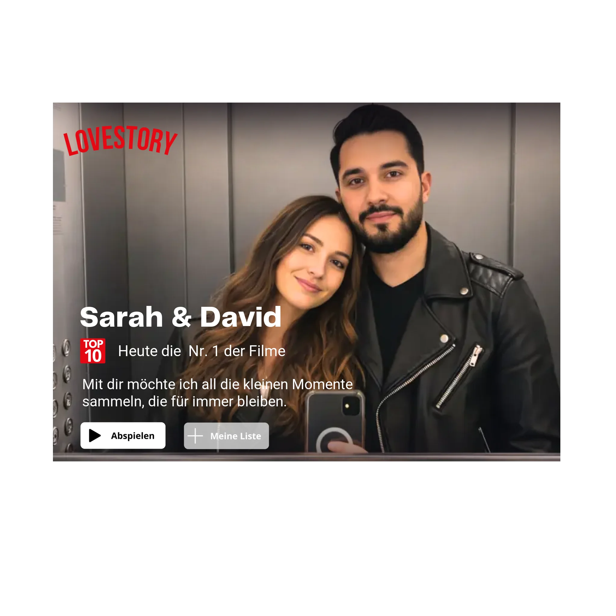  True-Threads - Personalisiertes Filmplakat "Lovestory" | Geschenk für Paare 