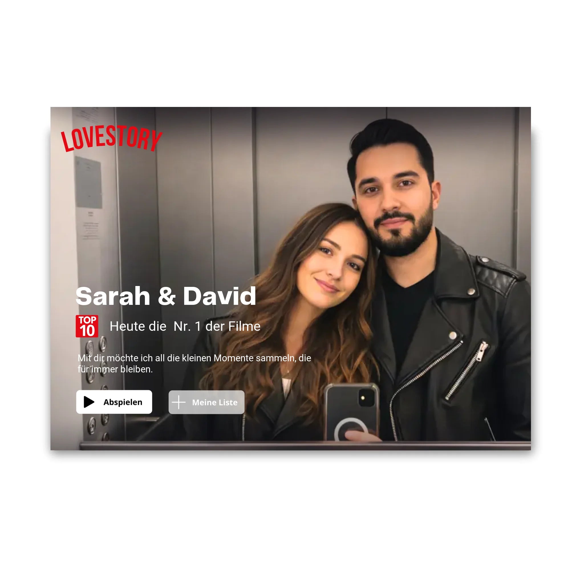  True-Threads - Personalisiertes Filmplakat "Lovestory" | Geschenk für Paare 