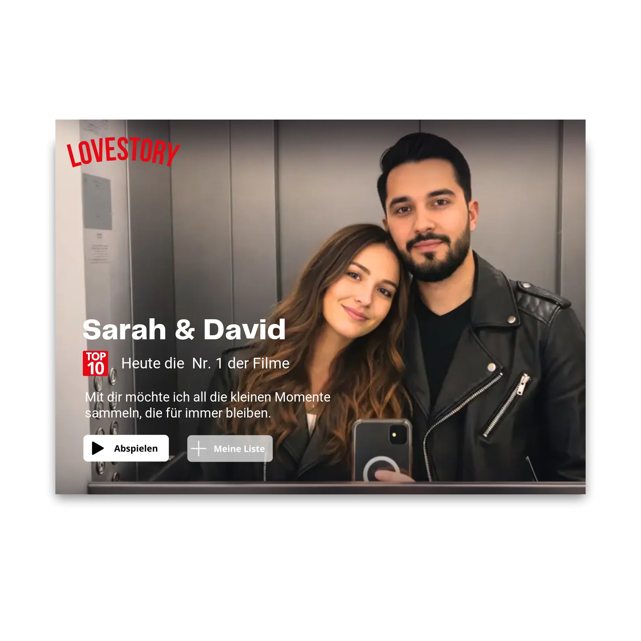  True-Threads - Personalisiertes Filmplakat "Lovestory" | Geschenk für Paare 