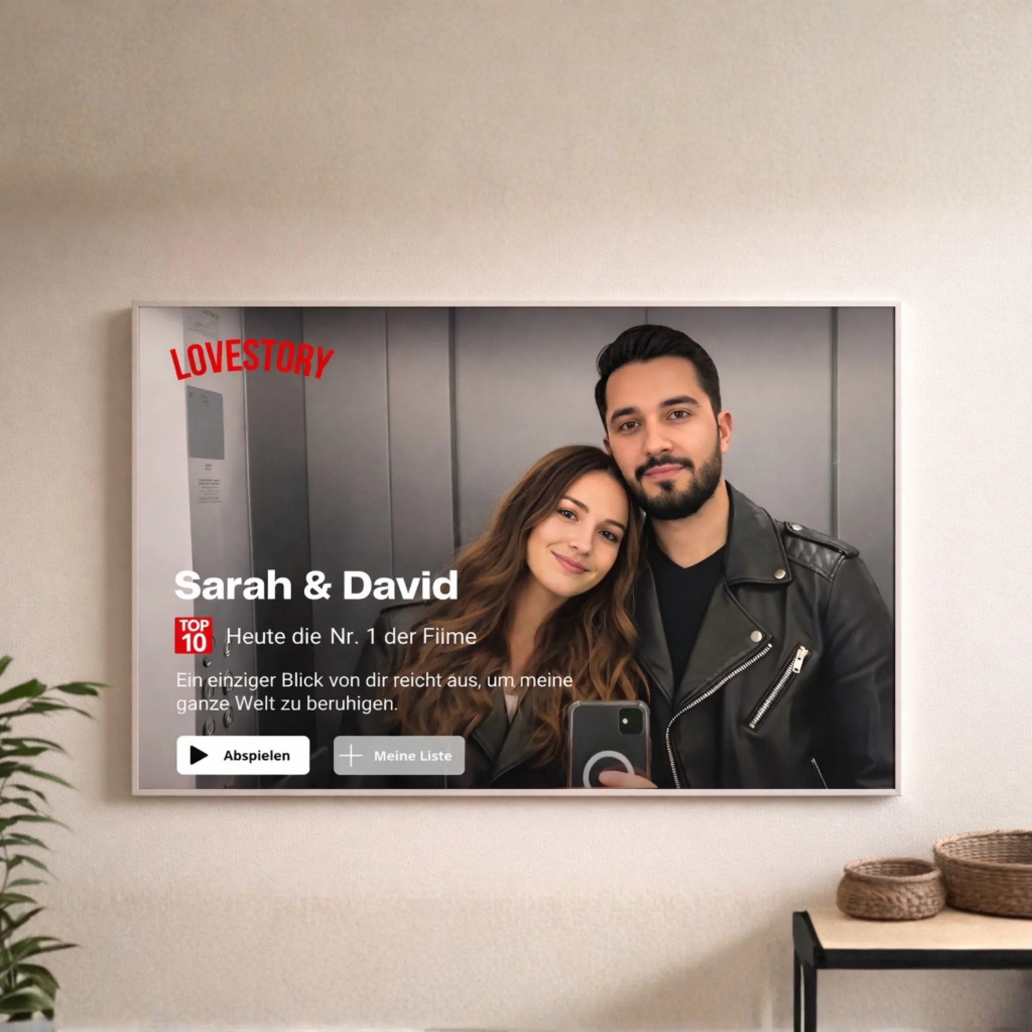  True-Threads - Personalisiertes Filmplakat "Lovestory" | Geschenk für Paare 