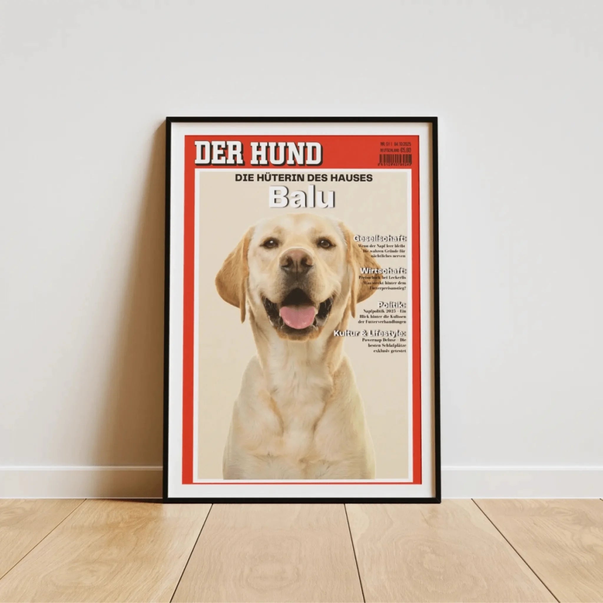  True-Threads - Personalisiertes Hunde-Magazinposter „Der Hund“ 