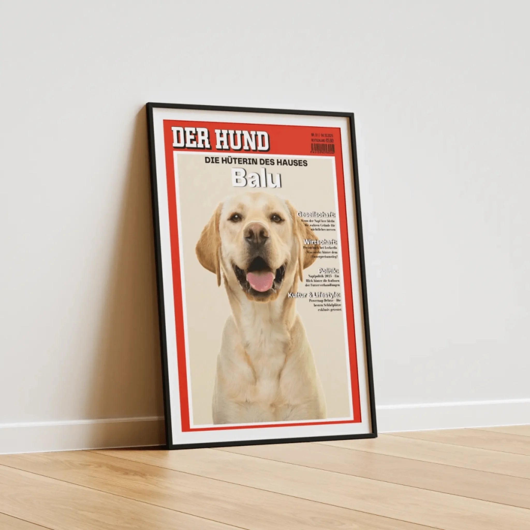  True-Threads - Personalisiertes Hunde-Magazinposter „Der Hund“ 