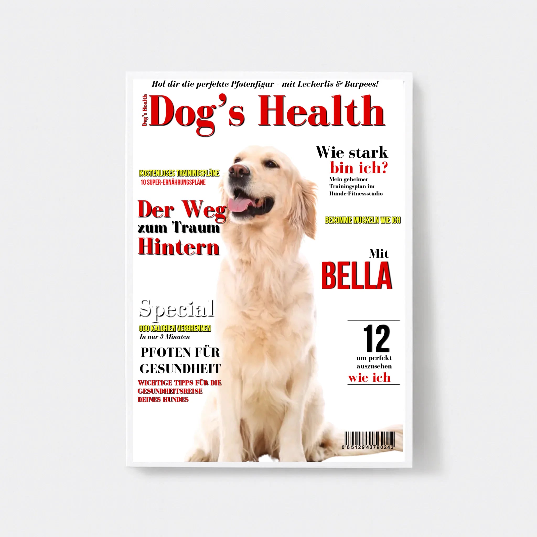  True-Threads - Personalisiertes Hunde-Magazinposter „Dog`s Health“ 