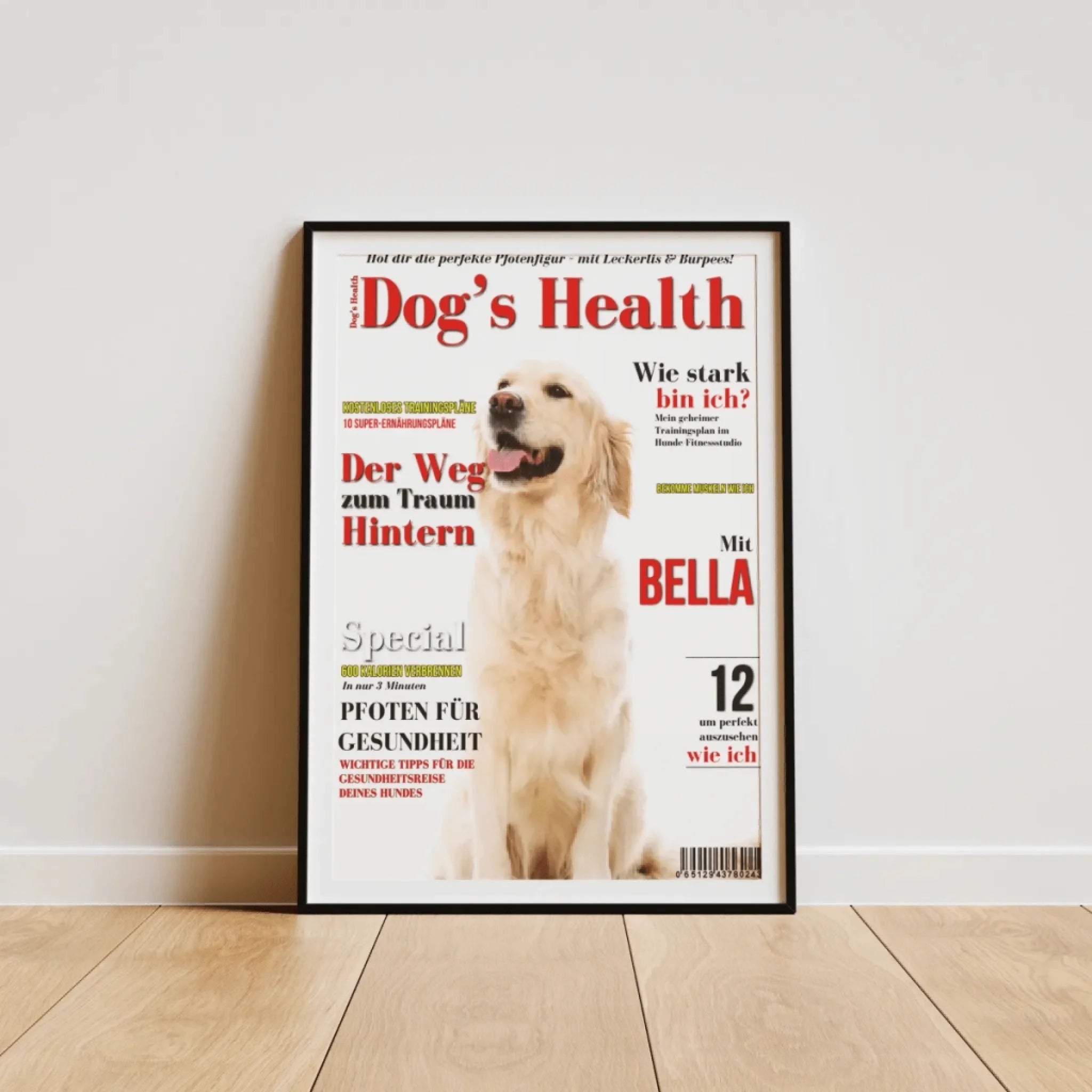  True-Threads - Personalisiertes Hunde-Magazinposter „Dog`s Health“ 