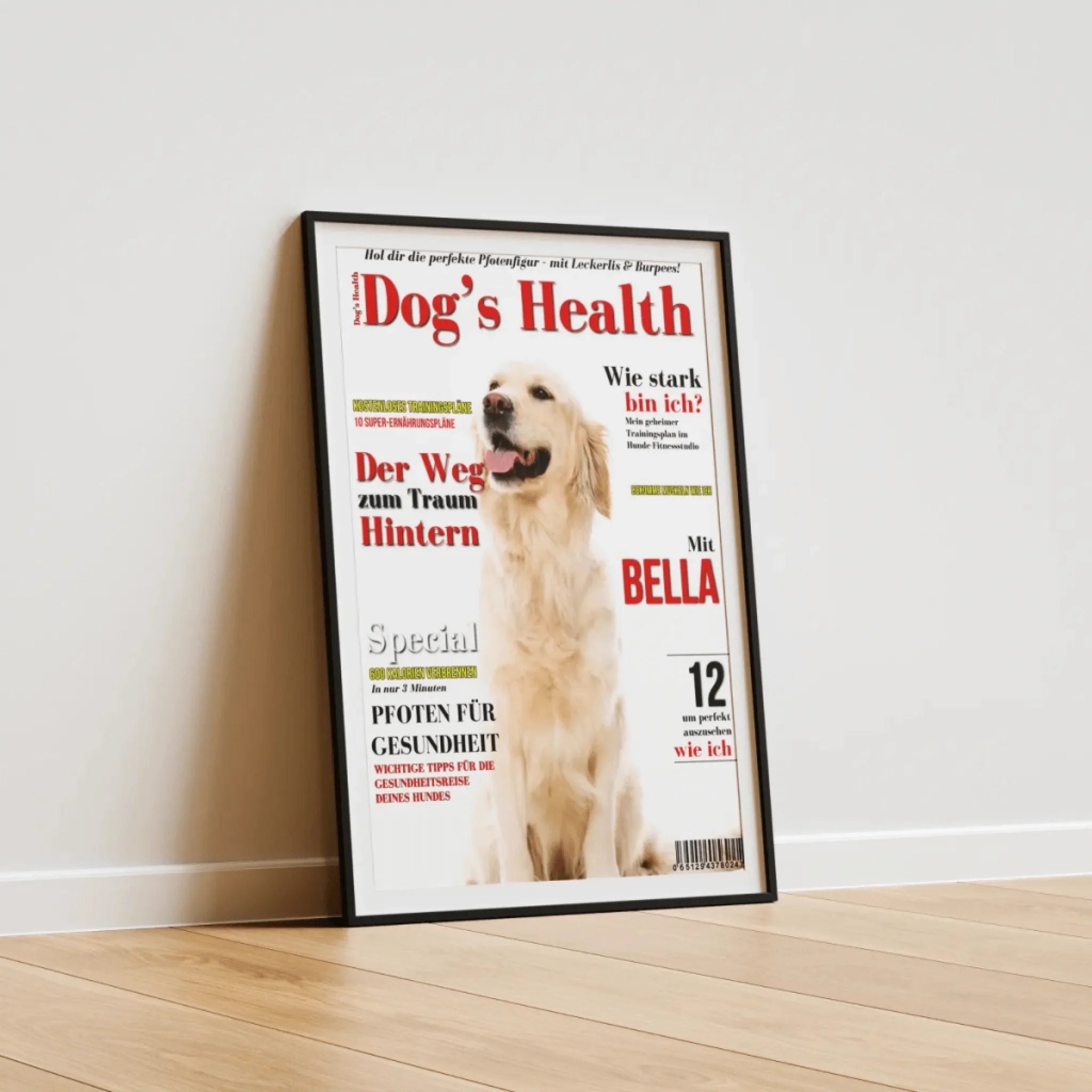  True-Threads - Personalisiertes Hunde-Magazinposter „Dog`s Health“ 