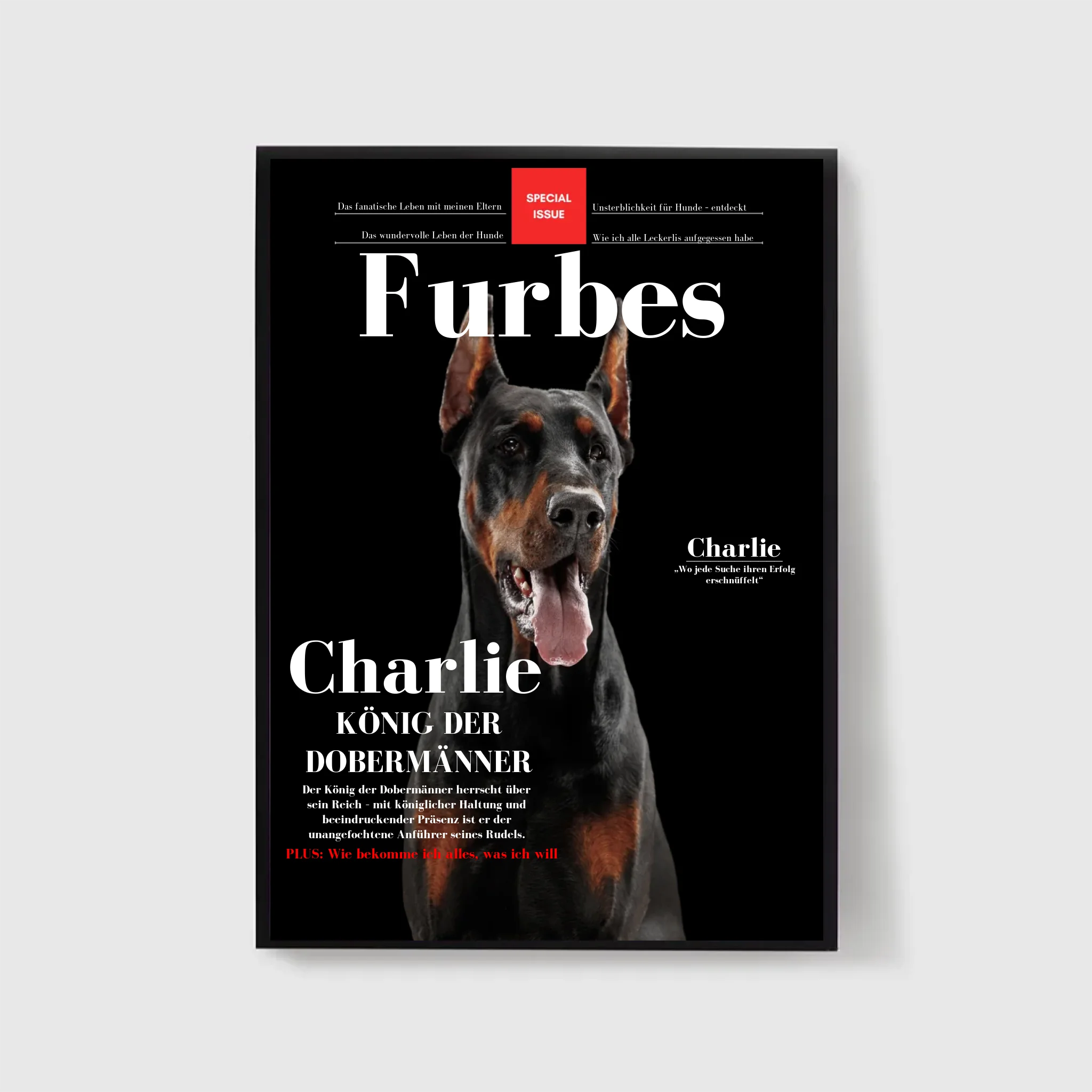  True-Threads - Personalisiertes Hunde-Magazinposter „Furbes“ 