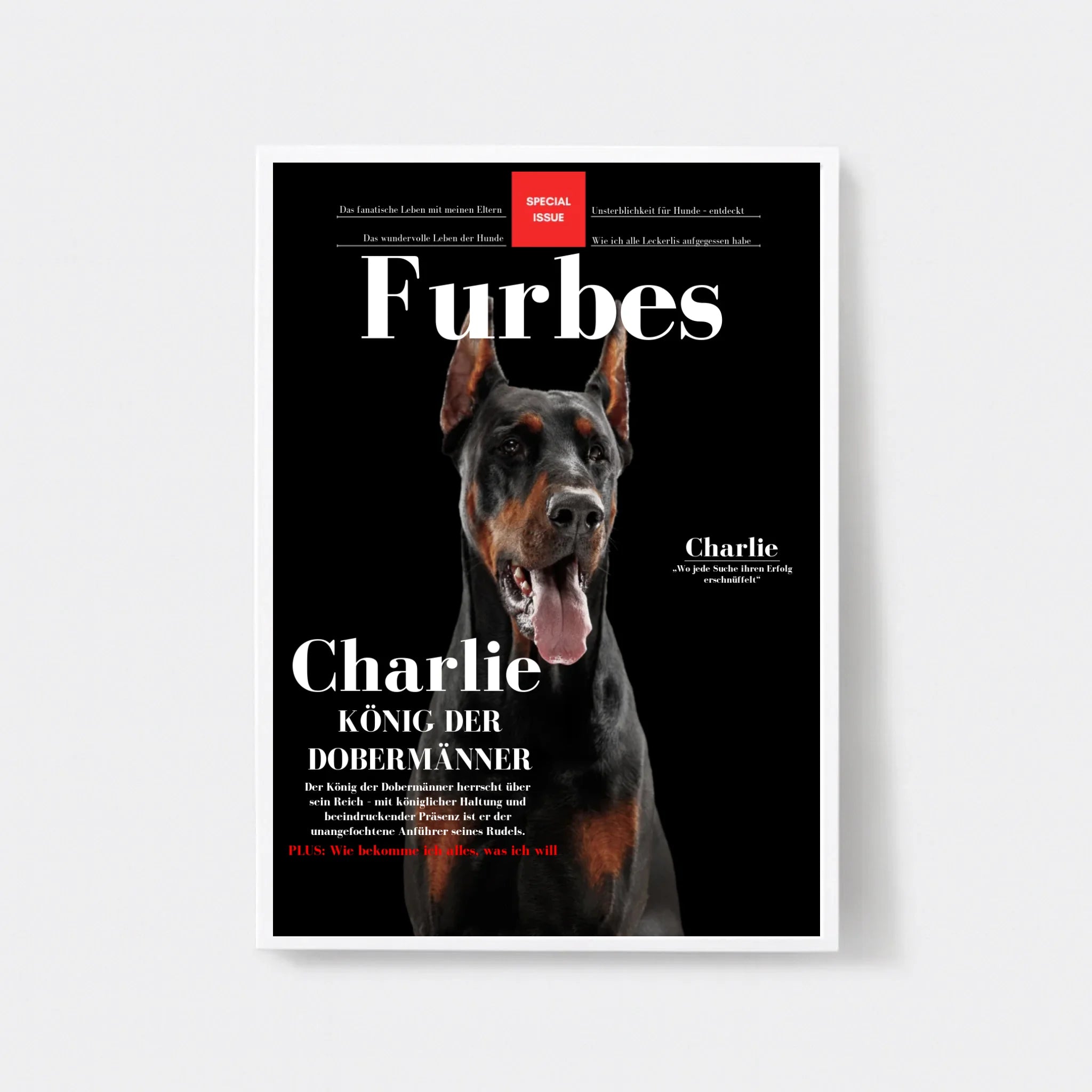  True-Threads - Personalisiertes Hunde-Magazinposter „Furbes“ 