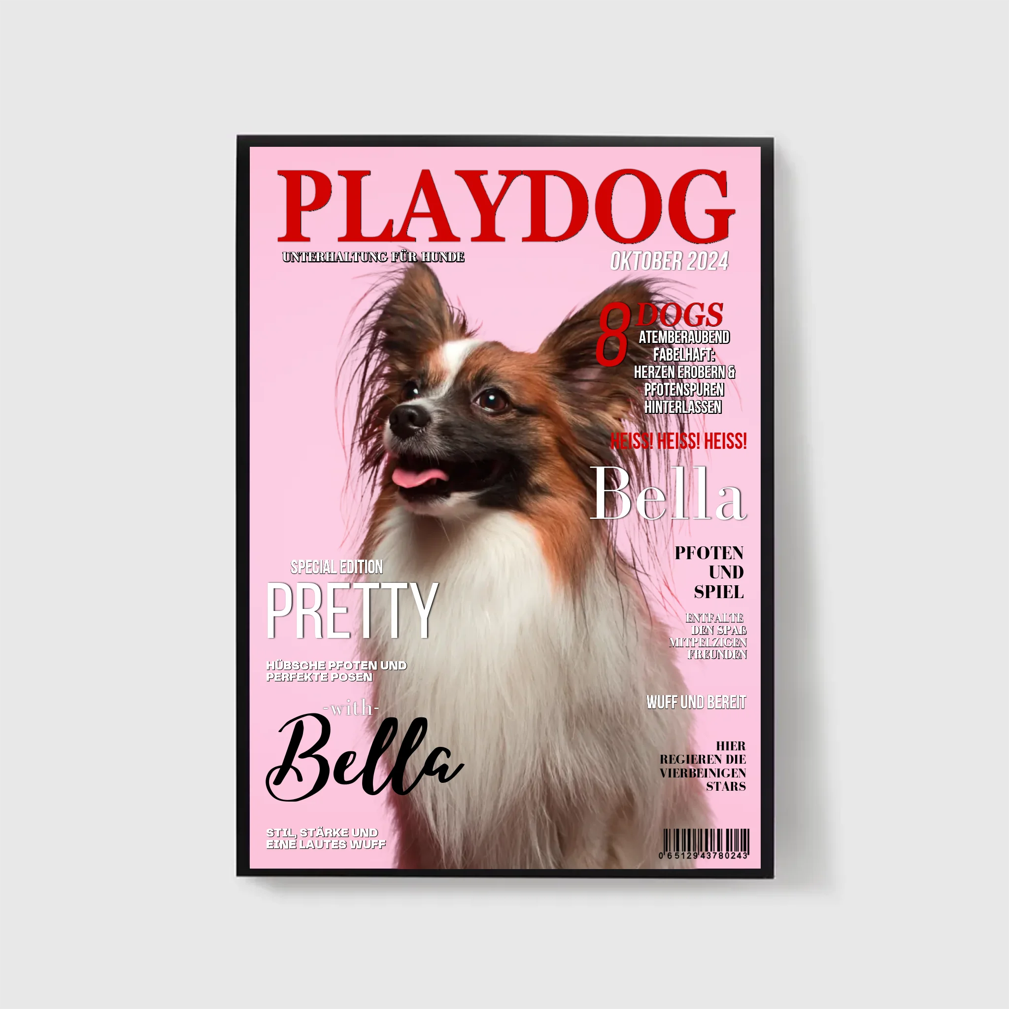  True-Threads - Personalisiertes Hunde-Magazinposter „Playdog“ 