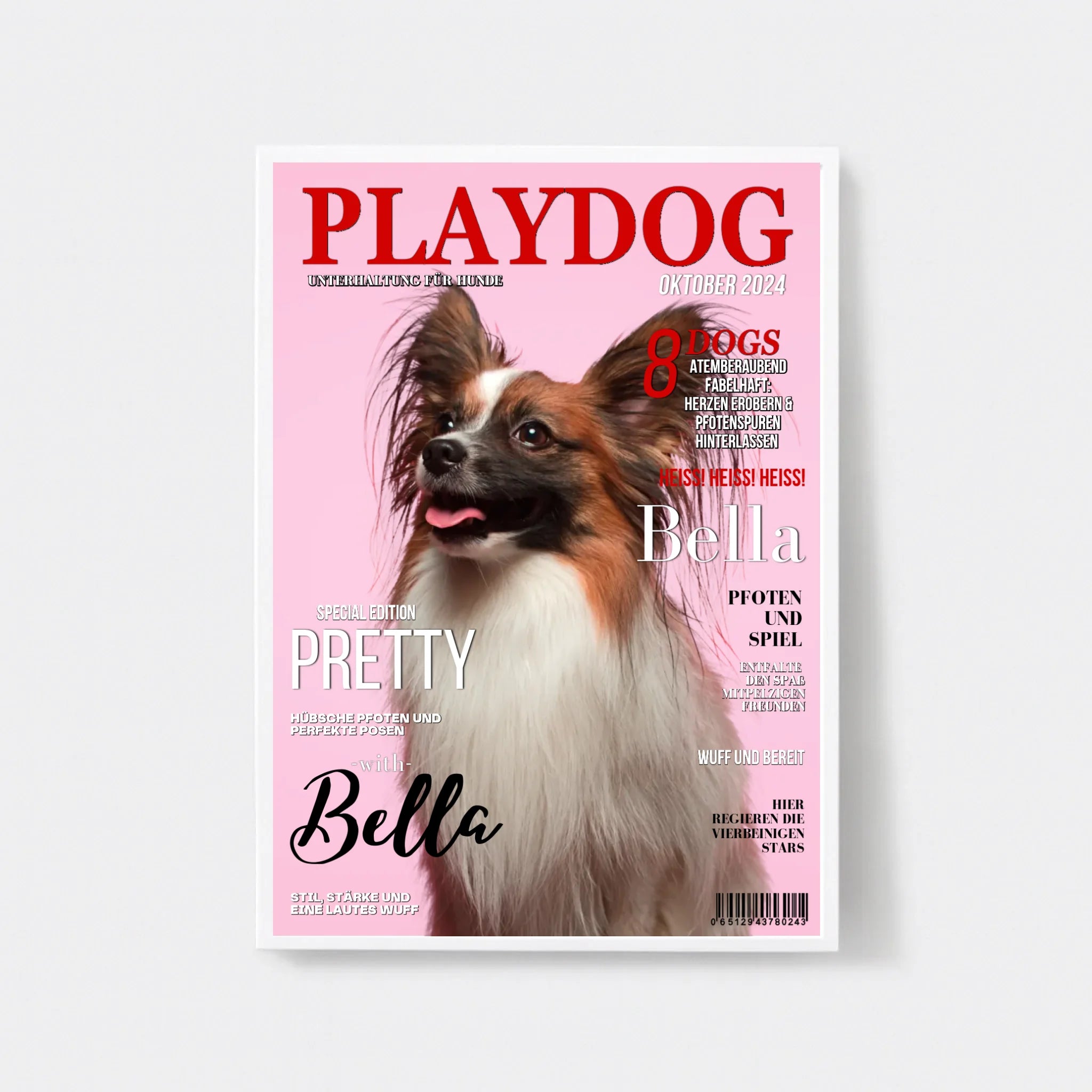  True-Threads - Personalisiertes Hunde-Magazinposter „Playdog“ 
