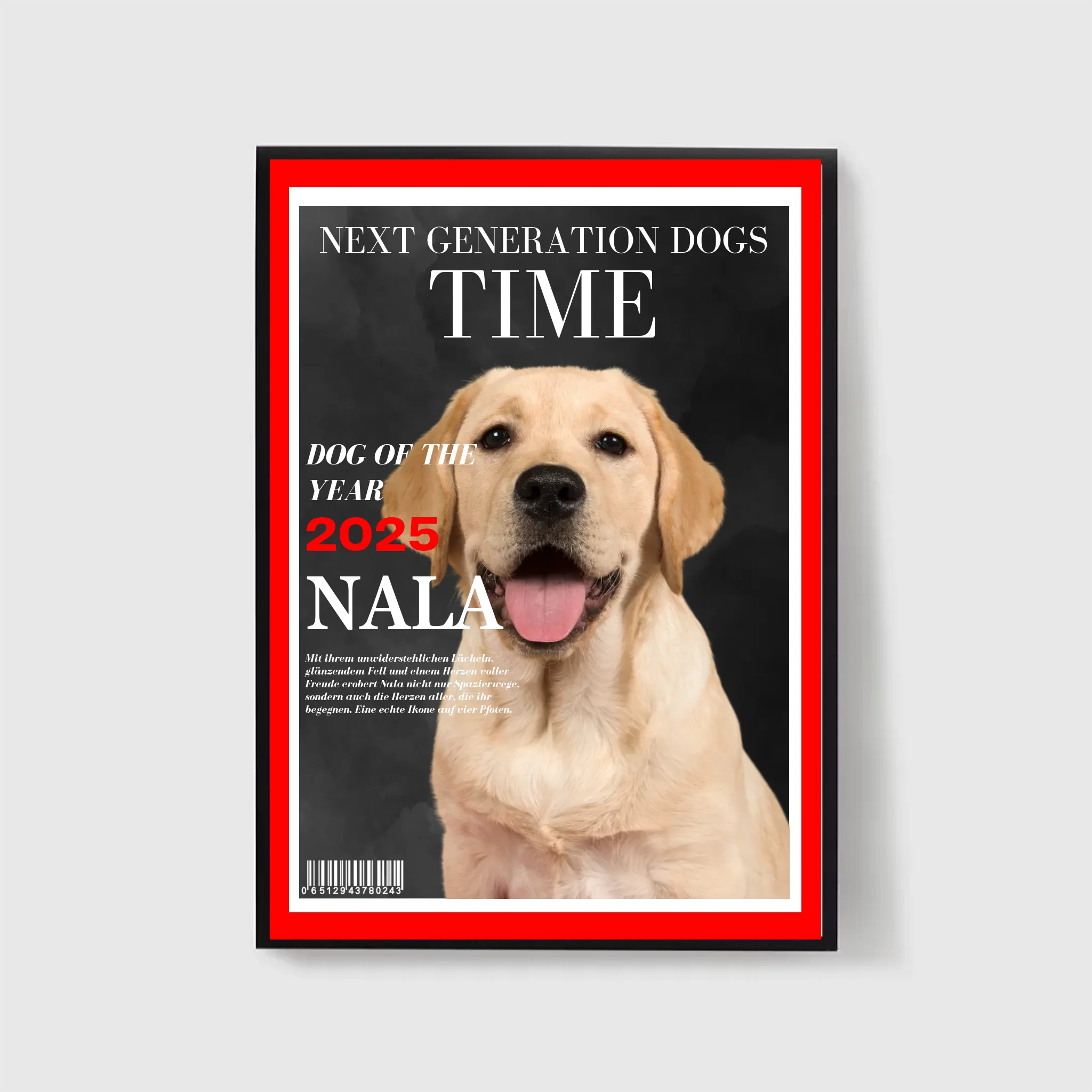  True-Threads - Personalisiertes Hunde-Magazinposter „Time“ 