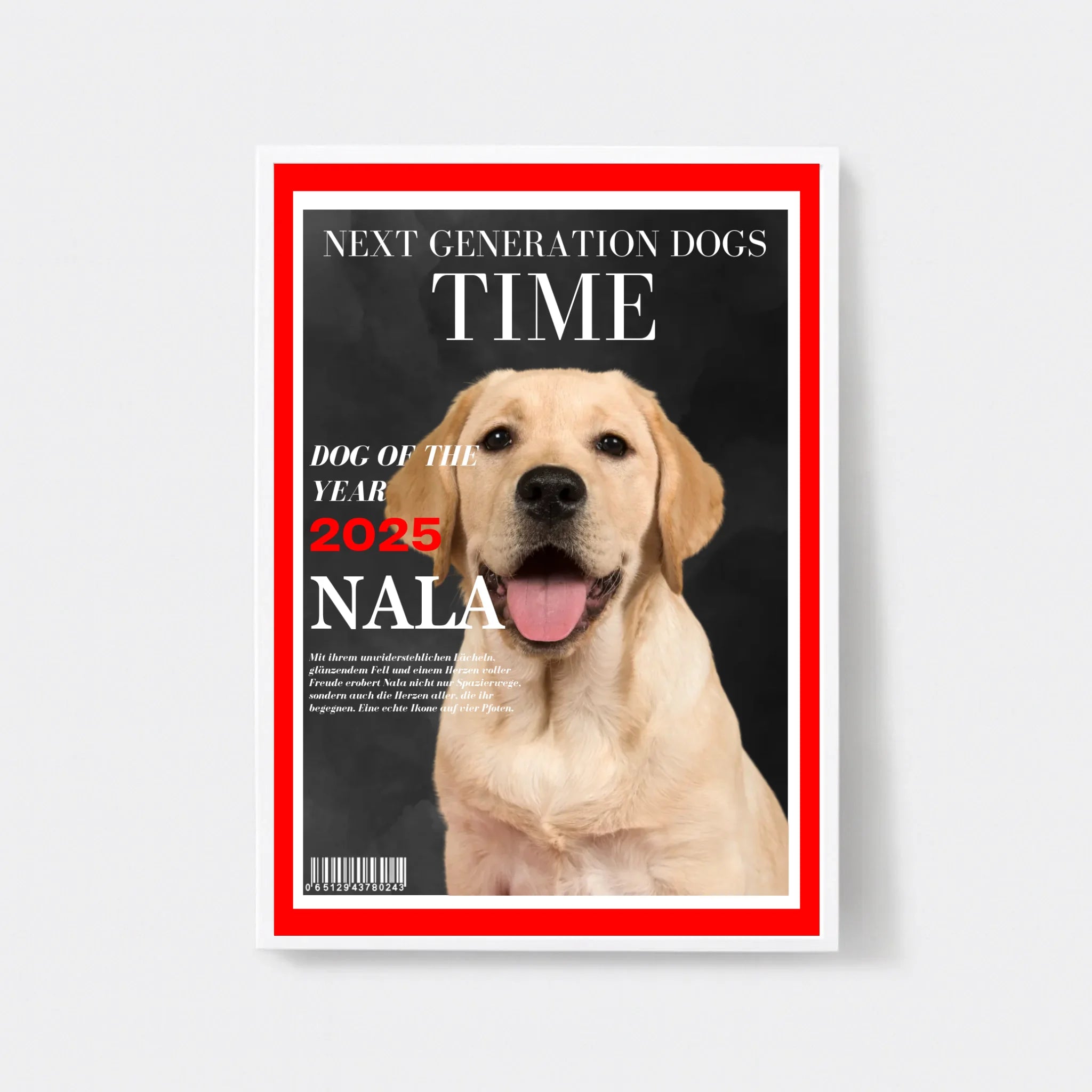 True-Threads - Personalisiertes Hunde-Magazinposter „Time“ 