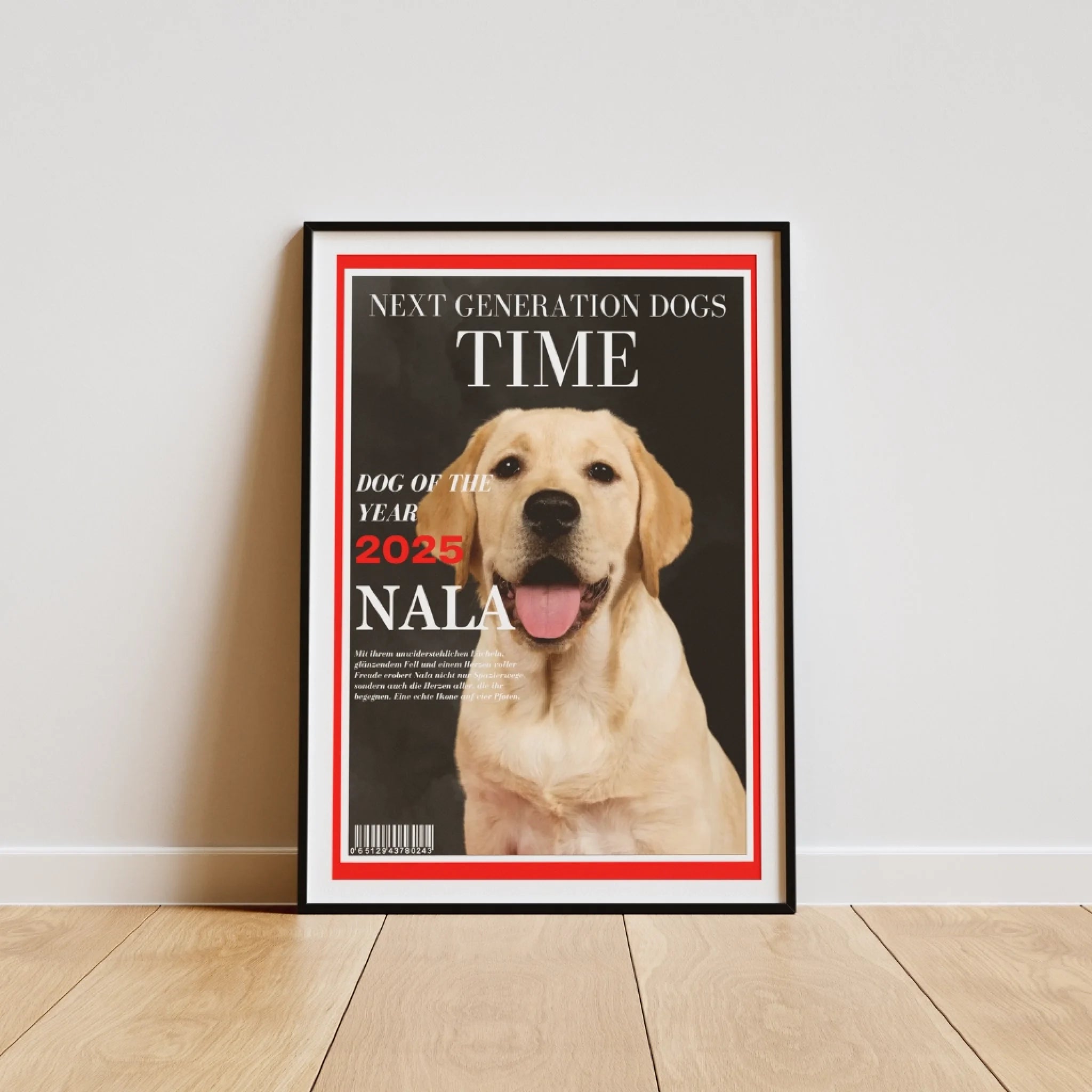  True-Threads - Personalisiertes Hunde-Magazinposter „Time“ 