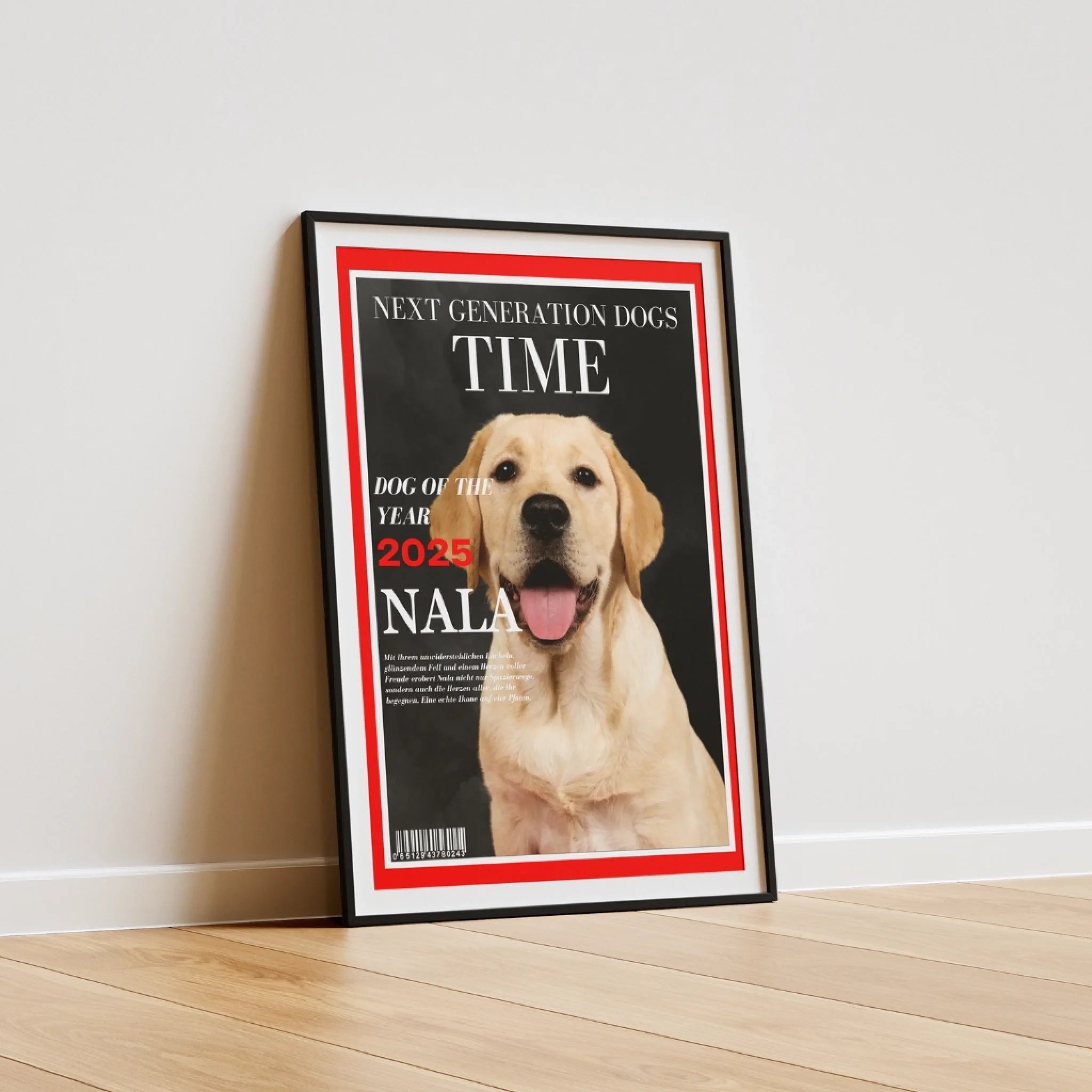  True-Threads - Personalisiertes Hunde-Magazinposter „Time“ 