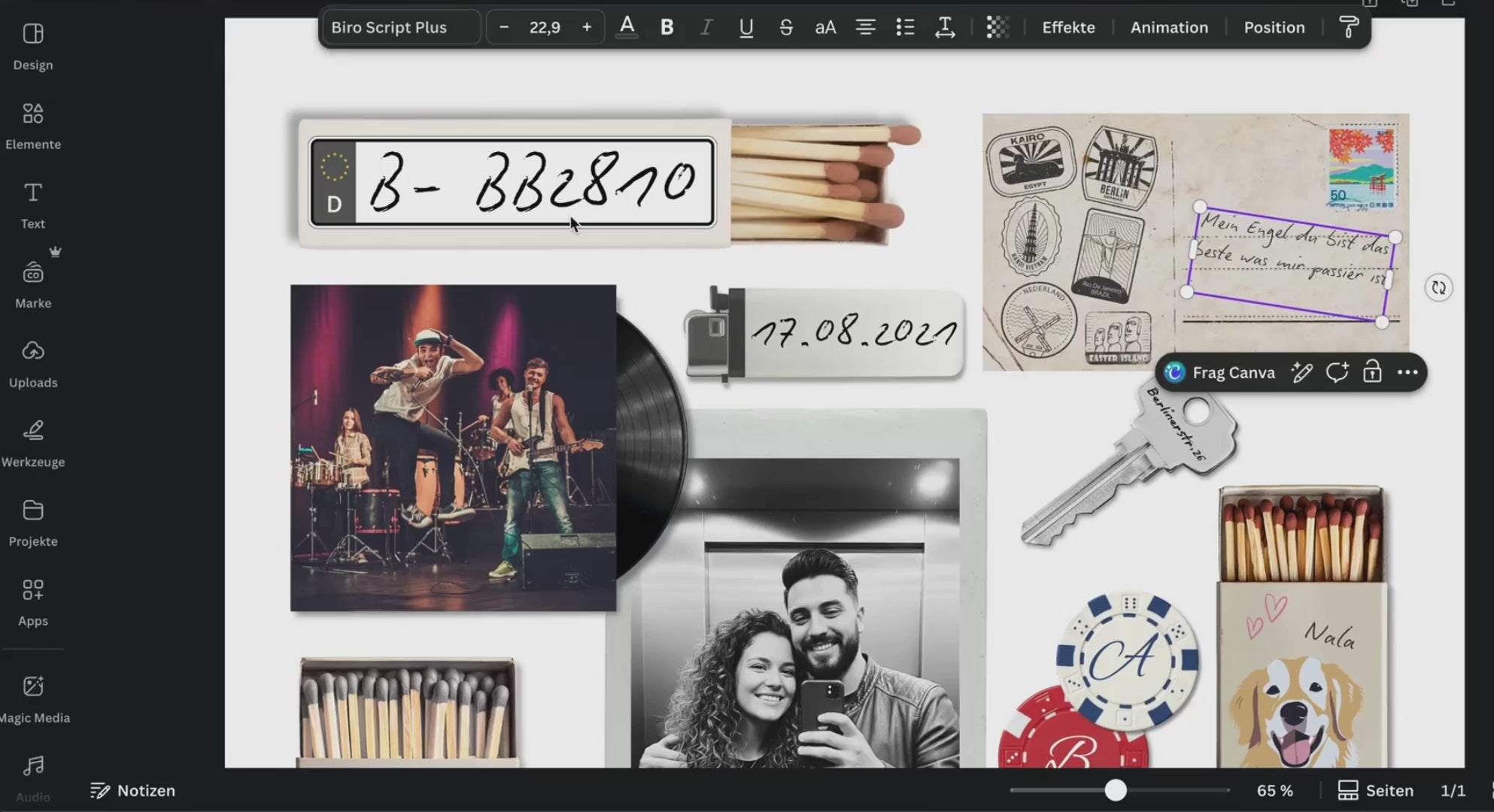 Geburtstagsgeschenk für ihn | Streichholzschachtel Geschenk für Sie und Ihn | Canva Vorlage